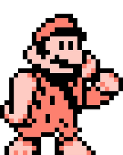 Pixel Cave Man Mario GIF