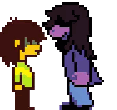 Pixel Characters Standing Sticker