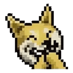 Pixel Dog Laughing GIF