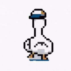 Pixel Duck Happy Dance GIF