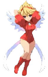Pixel Fairy With Wings And Red Outfit Sticker