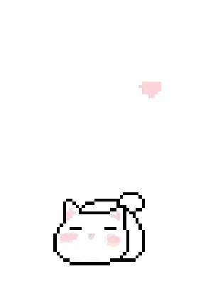 Pixel Ghost With Heart On Head Sticker