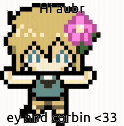 Pixel Girl Flower Hi Aubr Ey Corbin <33 GIF