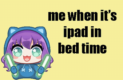 Pixel Girl Me When Its Ipad Bed Time GIF
