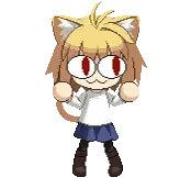 Pixel Girl With Cat Ears Sticker