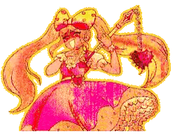Pixel Girl With Heart Sticker