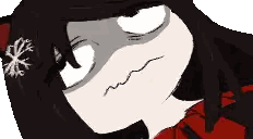 Pixel Girl With Snowflake Making Face Sticker