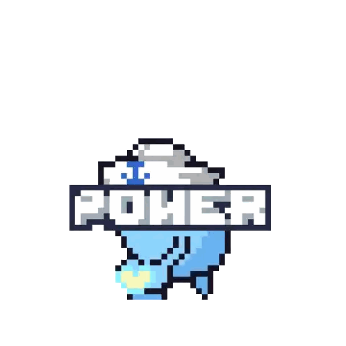 Pixel Heart With Power Of Love Sticker
