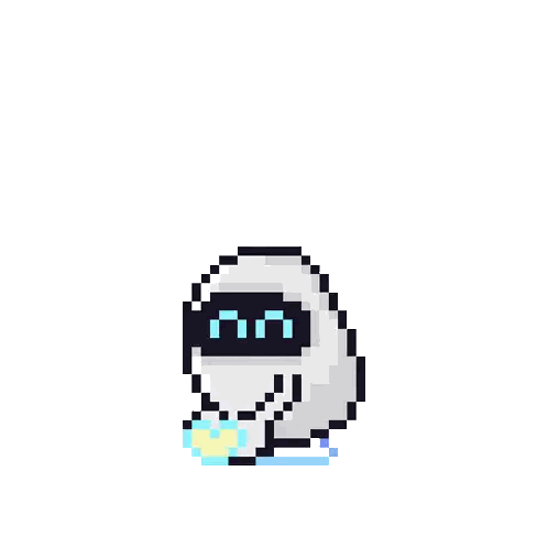 Pixel Heart With White Border Sticker