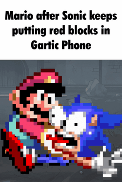 Pixel Mario And Sonic GIF