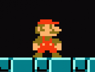 Pixel Mario Black Background GIF