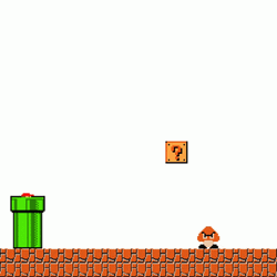 Pixel Mario Coming Out GIF