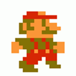 Pixel Mario Going Down Slow GIF