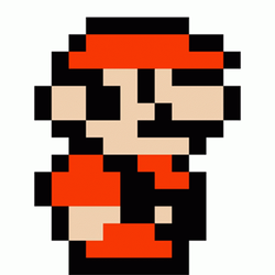 Pixel Mario Red And Black GIF