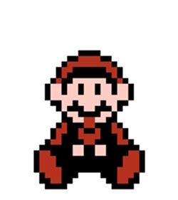 Pixel Mario Sitting Down GIF