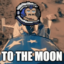 Pixel Monkey Rocket Falling To Earth GIF