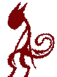 Pixel Monster With Long Tail Sticker
