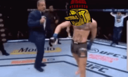 Pixel Penguin Conor Mcgregor Walk GIF