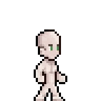 Pixel Person Holding Knife Sticker