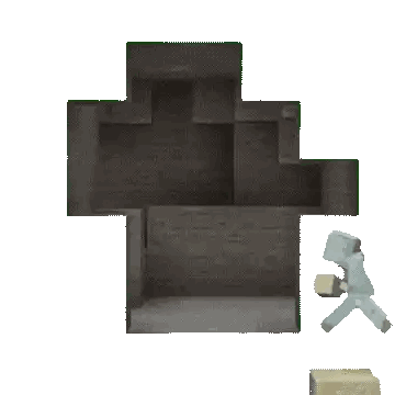 Pixel Person Standing In Room Sticker