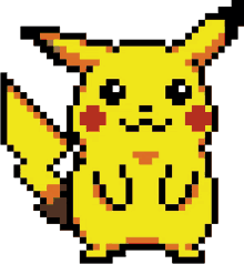 Pixel Pikachu Wink