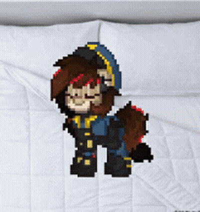 Pixel Pony In Police Uniform GIF