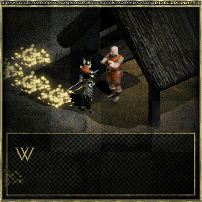 Pixel Prophet Man And Woman In Front Of House GIF