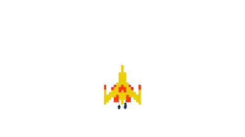 Pixel Rocket With Smoke Sticker