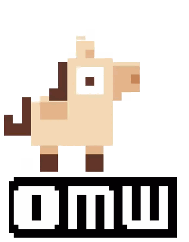 Pixel Sheep With Omw Sticker