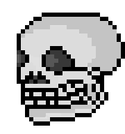 Pixel Skull No Teeth Sticker