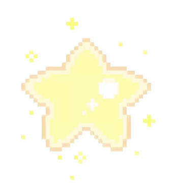 Pixel Star With Surrounding Stars Sticker