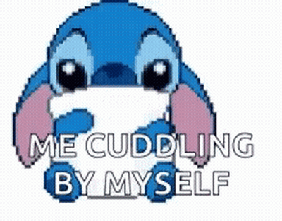 Pixel Stitch Me Cuddling By Myself GIF