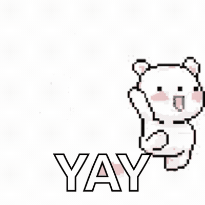 Pixel Teddy Bear Yay GIF