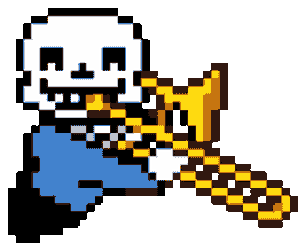 Pixel Trombone Sticker GIF