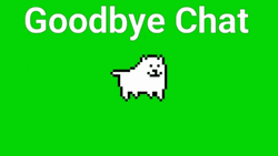 Pixel White Cat Goodbye Chat