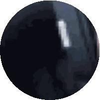 Pixelated Black Circle Sticker