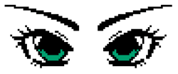 Pixelated Blinking Eyes Changing Colors GIF