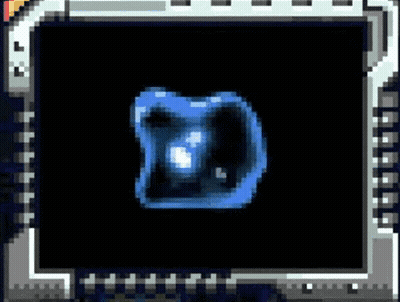 Pixelated Blue Object GIF