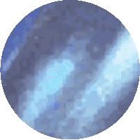 Pixelated Blue Sphere With White Border Sticker