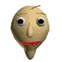 Pixelated Cartoon Character Face With Red Lips Sticker