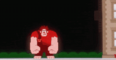Pixelated Cartoon Says I'm Gonna Wreck It GIF