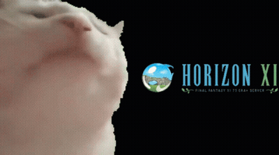 Pixelated Cat With Horizon Xi GIF