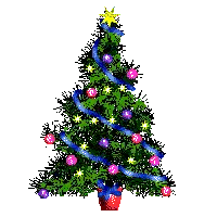 Pixelated Christmas Tree Star Sticker