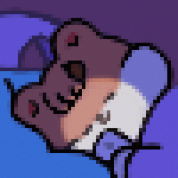 Pixelated Cute Cartoon Night Night GIF