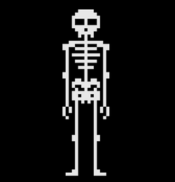 Pixelated Dancing Skeleton Meme GIF