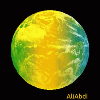 Pixelated Earth With Aliabdi GIF
