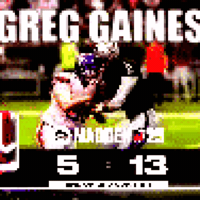 Pixelated Football Game With Greg Gaines GIF