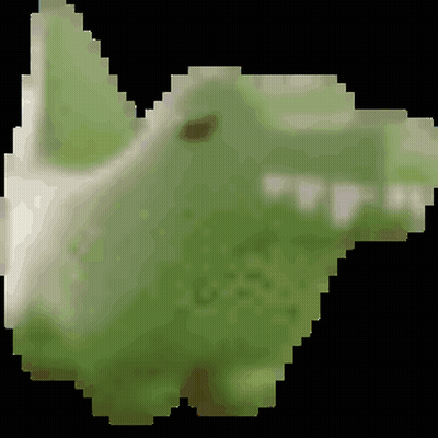 Pixelated Frog Head GIF