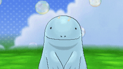 Pixelated Frog With Bubbles GIF