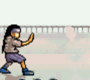 Pixelated Game Character Naruto Neji  GIF